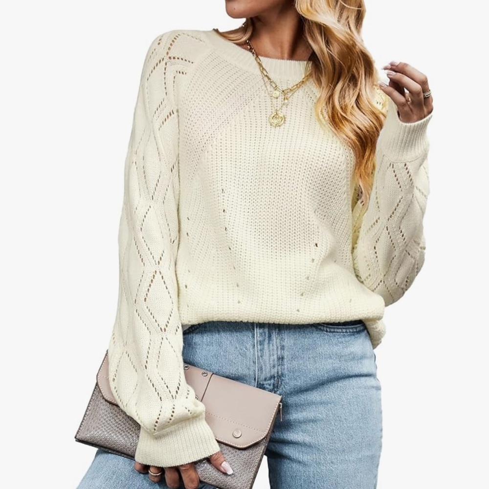 NWT- cream sweater